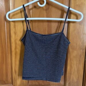 Brandy Melville Navy and White Striped Camisole